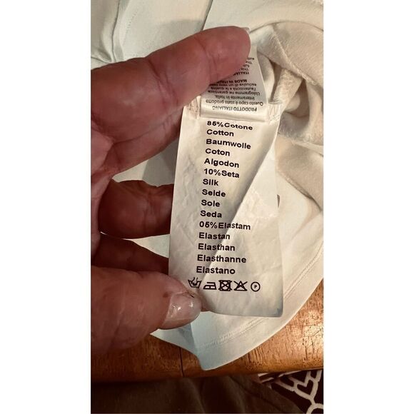 Dismero Sheer White Tank Tops Made in Italy Size M - Picture 11 of 11